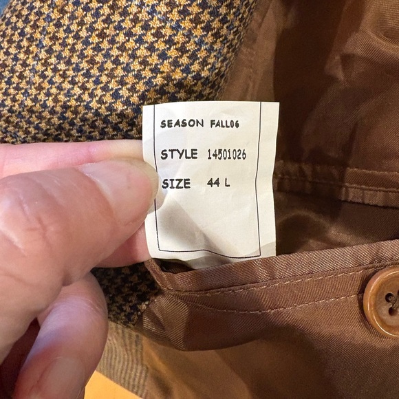 Brooks Brothers men’s houndstooth jacket sports coat wool new NWT 44L brown - Picture 6 of 8